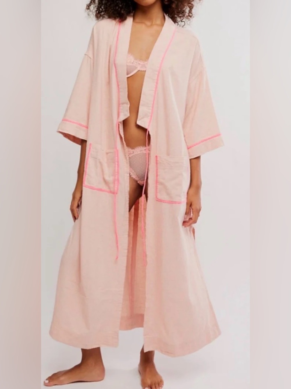 Free People Intimately Close to Home Flannel Robe